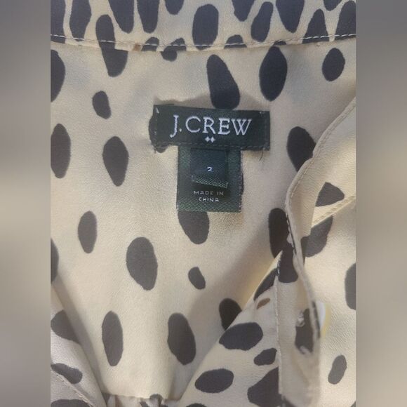 J. Crew cheetah print flow top sleeveless Size 2 - Picture 3 of 7